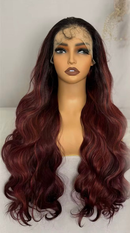 Synthetic ombre wig 9X6 32 Inch