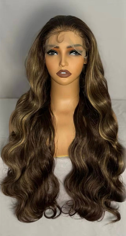 Synthetic Bodywave balayage wig 9X6 32 Inch