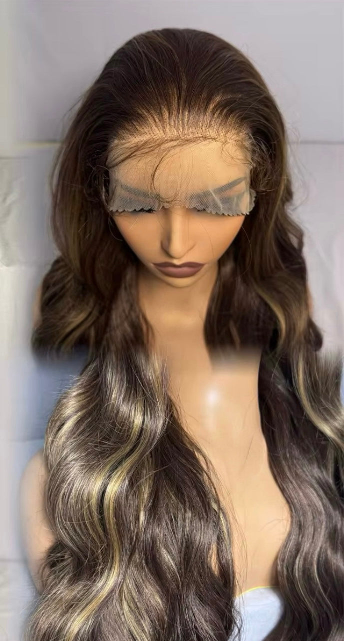 Synthetic Bodywave balayage wig 9X6 32 Inch