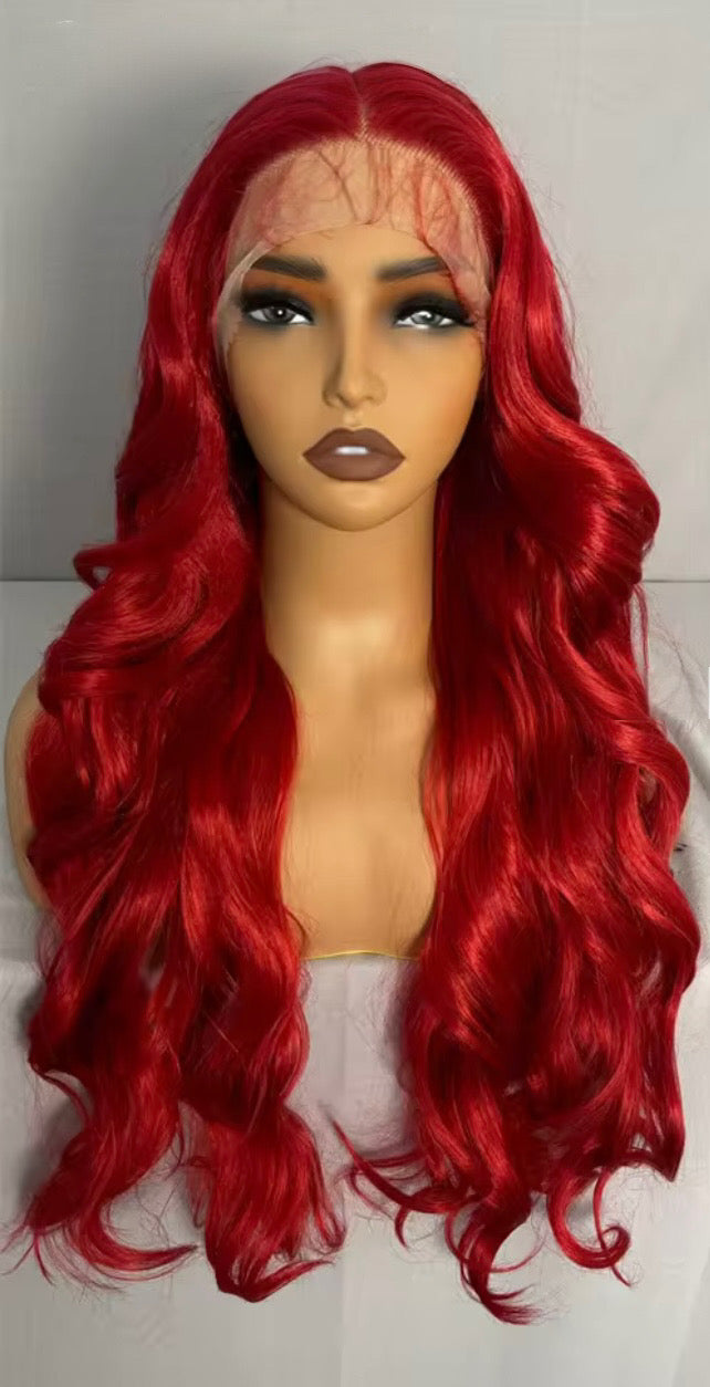 Synthetic cherry Bodywave wig 9X6 32 Inch